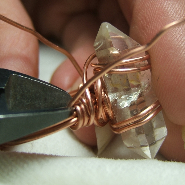 1pc Herringbone Wire Wrapped Crystal Ring – GotToBeFabDesignsByMarquito