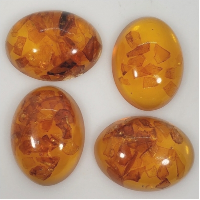 1 Amber Baltic and Resin Gemstone Cabochon (M) Approximate size