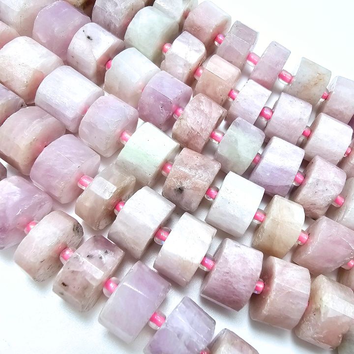 Kunzite Faceted Wheel Gemstone Beads (N) 11mm 5 inches