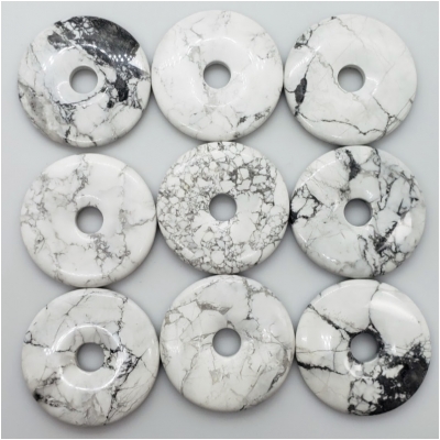 1 Howlite Donut Gemstone (N) 49.53 to 50.04mm CLOSEOUT