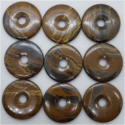 1 Tiger Iron Donut Gemstone (N) 49.39 to 50.28mm CLOSEOUT