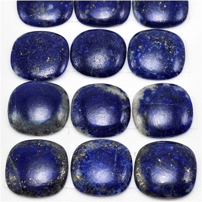 2 Lapis Lazuli Square Cushion Gemstone Cabochons (N) 10mm