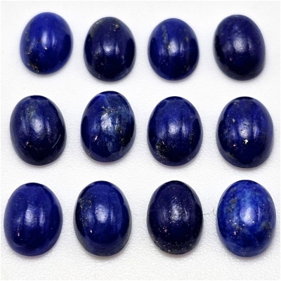 2 Lapis Lazuli Oval Gemstone Cabochons (N) 5 x 7mm