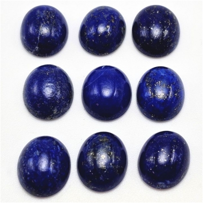 1 Lapis Lazuli Oval Gemstone Cabochons (N) 10 x 12mm