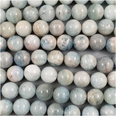 Aquamarine Round Gemstone Bead (H) 14 to 15mm 16 inches CLOSEOUT