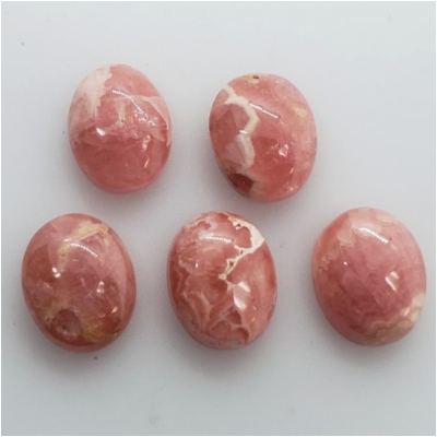 1 Rhodochrosite Oval Cabochon Gemstone (N) 8 x 10mm CLOSEOUT