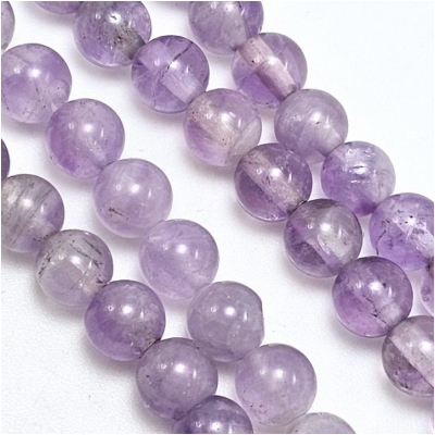 Lavender Amethyst 6mm Round Gemstone Beads (N) 16 inches