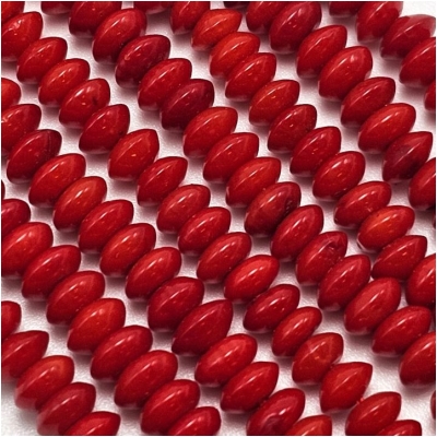 Bamboo Coral Handcut Saucer Beads (D) 5.25mm 16 inches