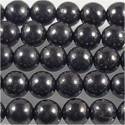 Shungite Round Gemstone Beads (N) Approximate size 8mm 16 inches