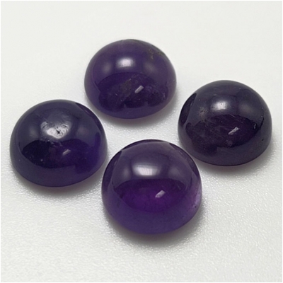 1 Amethyst 10mm Round Gemstone Loose Cut Cabochon (N)