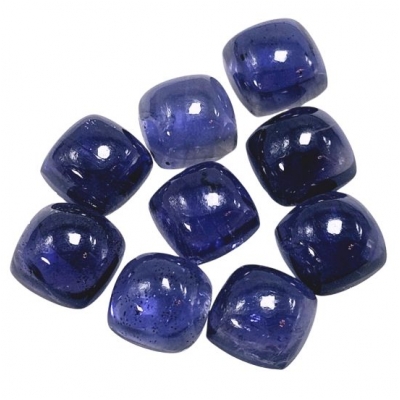 1 Iolite Square Loose Cut Gemstone Cabochon (N) 7mm