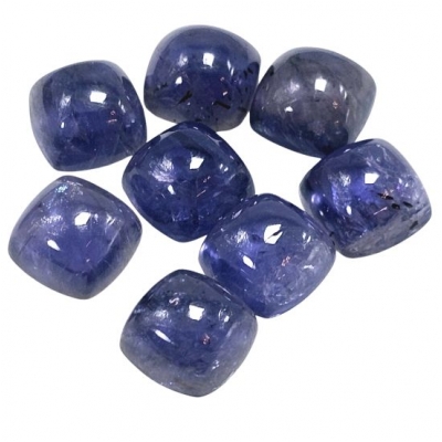 1 Iolite Square Loose Cut Gemstone Cabochon (N) 8mm