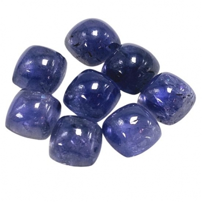 1 Iolite Square Loose Cut Gemstone Cabochon (N) 9mm