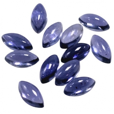 10 Iolite Marquis Loose Cut Gemstone Cabochon (N) 2.5x5mm