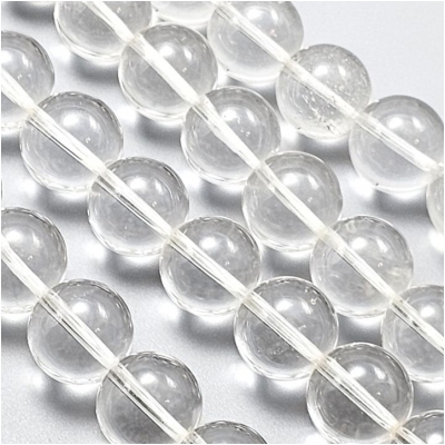 Crystal Quartz Round Gemstone Beads (N) 12mm 15.5 inch