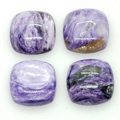 1 Charoite Square Gemstone Cabochon (D) 17.88 to 18.14mm CLOSEOUT