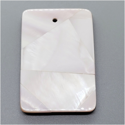 1 Mother of Pearl Mosaic Rectangle Pendant Light Pink (DM) 29.73 x 44.65mm 1 piece CLOSEOUT