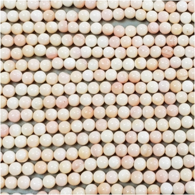 Pink Shell 3mm Round Beads (N) 3.21 to 3.36mm 16 to 16.25 inches CLOSEOUT