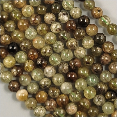 Green Garnet Round Gemstone Beads (D) Approximate Size 6mm 15.75 inches