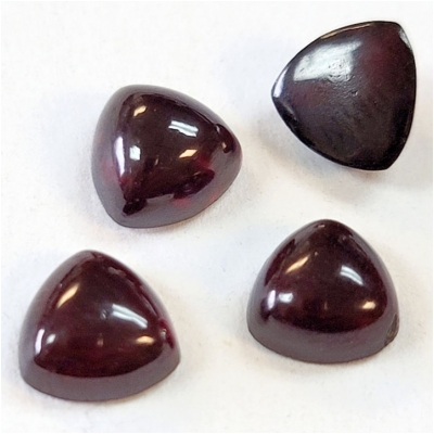 2 Garnet Trillion Thick Gemstone Cabochons (N) Approximate size 7mm