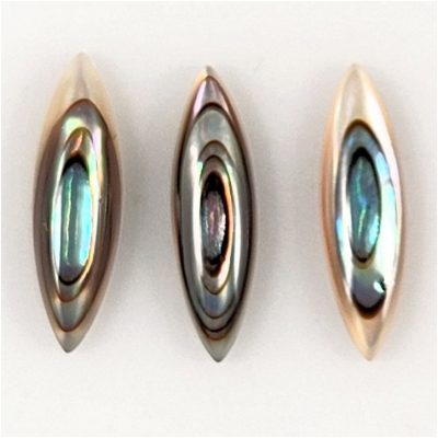 5 Mother of Pearl Marquis Cabochon (N) Approximate Size 4.1 x 14.05mm to 4.25 x 14.25mm