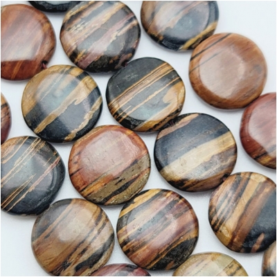 Banded Jasper Coin Gemstone Beads (N) Approximate Size 16mm 15.5 inches