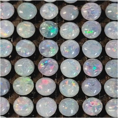 2 Opal Triplet 4mm Round Gemstone Cabochons (NM)