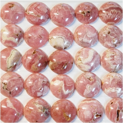 1 Rhodochrosite 12mm Round Gemstone Cabochon (N)