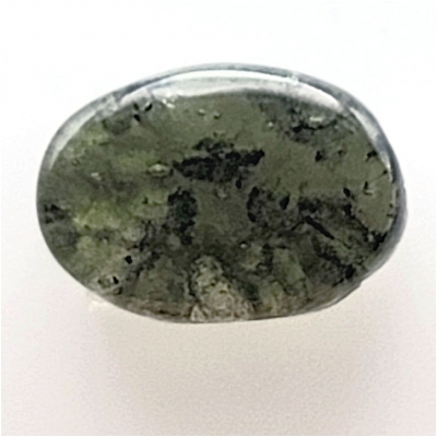 1 Moldavite Polished Oval Raw Back Loose Gemstone Tektite (N) 10.3 x 14.7mm