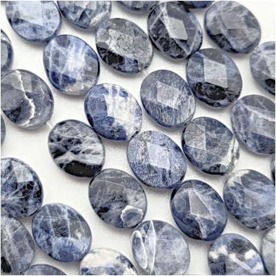 Sodalite Faceted Oval Gemstone Beads (N) Approximate size 8 x 10mm