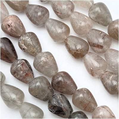 Rutilated Quartz Teardrop Gemstone Beads Mix (N) 10 x 12mm