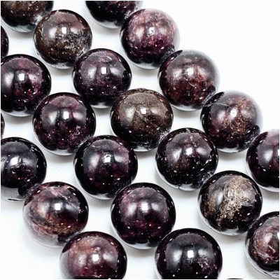 Garnet Round Gemstone Beads (N) 12mm 8 inches