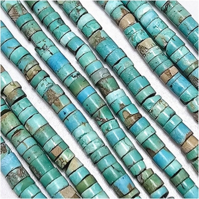 Hubei Turquoise Freeform Heishi Gemstone Beads (S) 4mm 15 inches