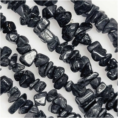 Black Tourmaline Chip Gemstone Beads (N) 1.3 to 12mm 34 inches