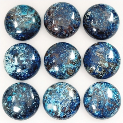 1 Chrysocolla Round Gemstone Cabochon (S) 10mm