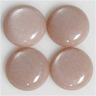 1 Moonstone AA Round Gemstone Cabochon Peach (N) 18mm