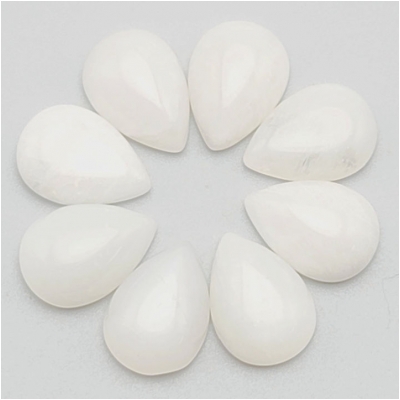 1 Moonstone AA Pear Gemstone Cabochon White (N) 10 x 14mm