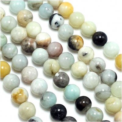 Amazonite 8mm Multi ColorRound Gemstone Beads (N) 16 inches