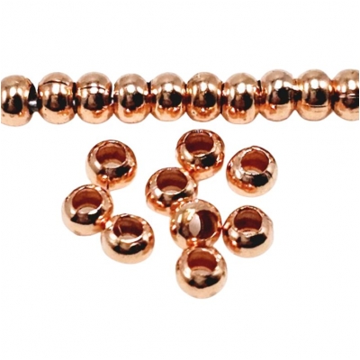100 Copper 2.4mm Rondelle Metal Beads (N)