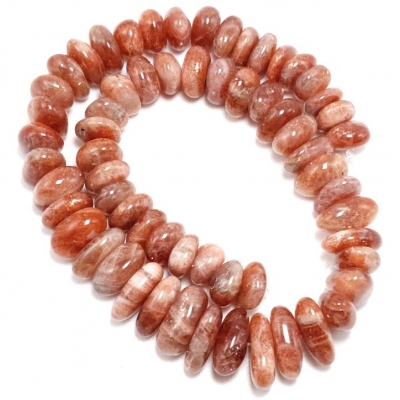 Sunstone Graduated Center Drilled Nugget Gemstone Beads (N) 8 x 9mm to 8.6 x 19.2mm 16.25 inches