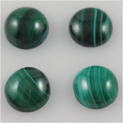 2 Malachite Round Gemstone Cabochon (N) 8mm  CLOSEOUT