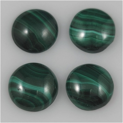 1 Malachite Round Gemstone Cabochon (N) 10mm Thin  CLOSEOUT