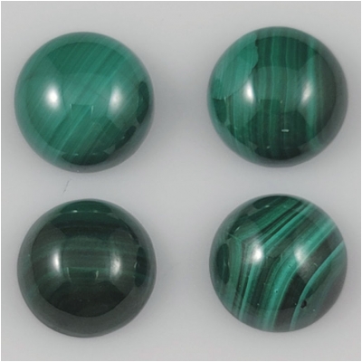 1 Malachite Round Gemstone Cabochon (N) 12mm  CLOSEOUT