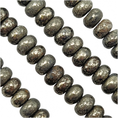 Pyrite Rondelle Gemstone Beads (N) 4.5mm 15.5 inches