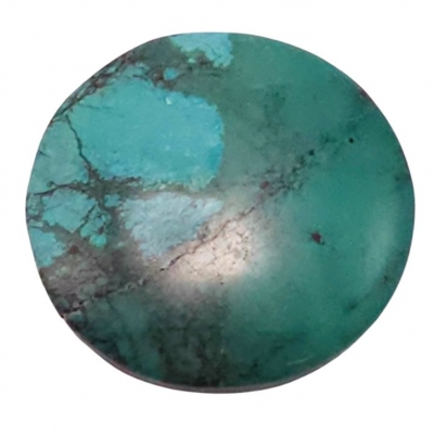 1 Hubei Turquoise Round Gemstone Cabochon (S) 32.5mm