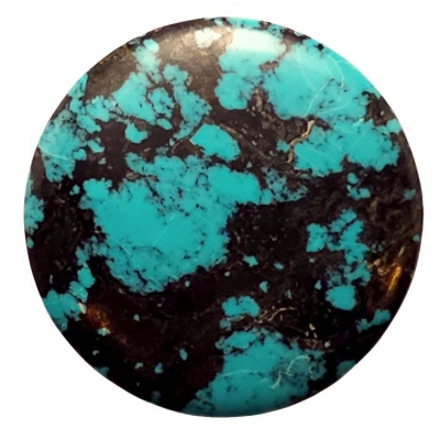 1 Hubei Turquoise Round Gemstone Cabochon (S) 49.9mm