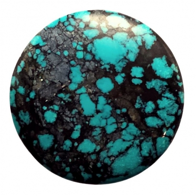 1 Hubei Turquoise Round Gemstone Cabochon (S) 47mm