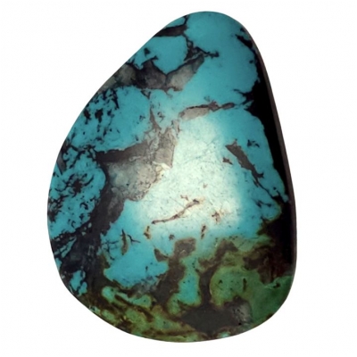 1 Hubei Turquoise Freeform Gemstone Cabochon (S) 35.3 x 45.5mm