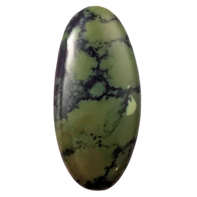 1 Hubei Turquoise Oval Gemstone Cabochon (S) 22.72 x 48.3mm