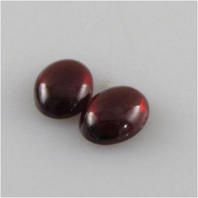 4 Garnet oval cabochon cut loose gemstone (N) 6 x 8mm CLOSEOUT